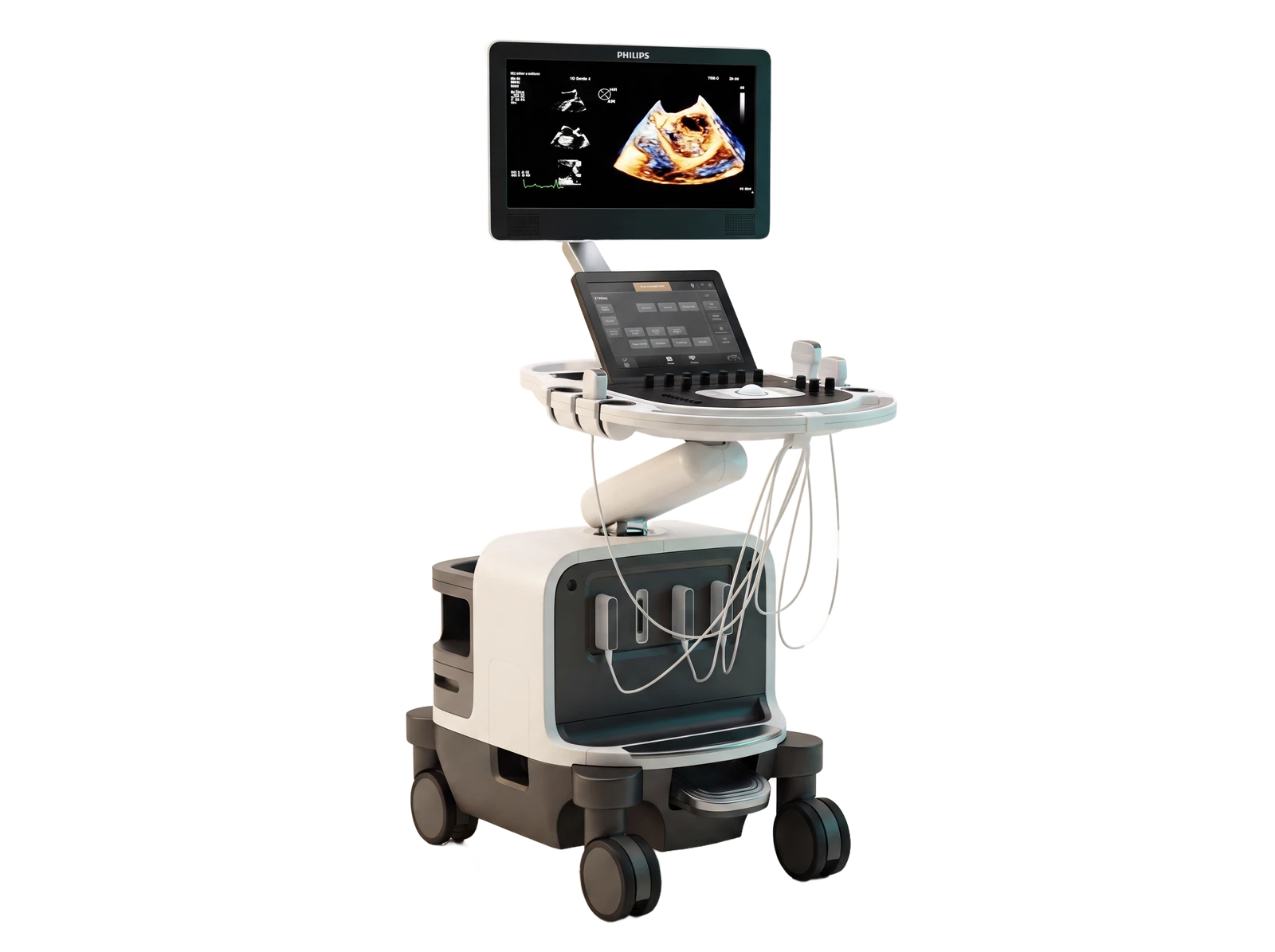 Philips EPIQ 7 premium ultrasound system with transducer probes at Advanced Imaging Point
